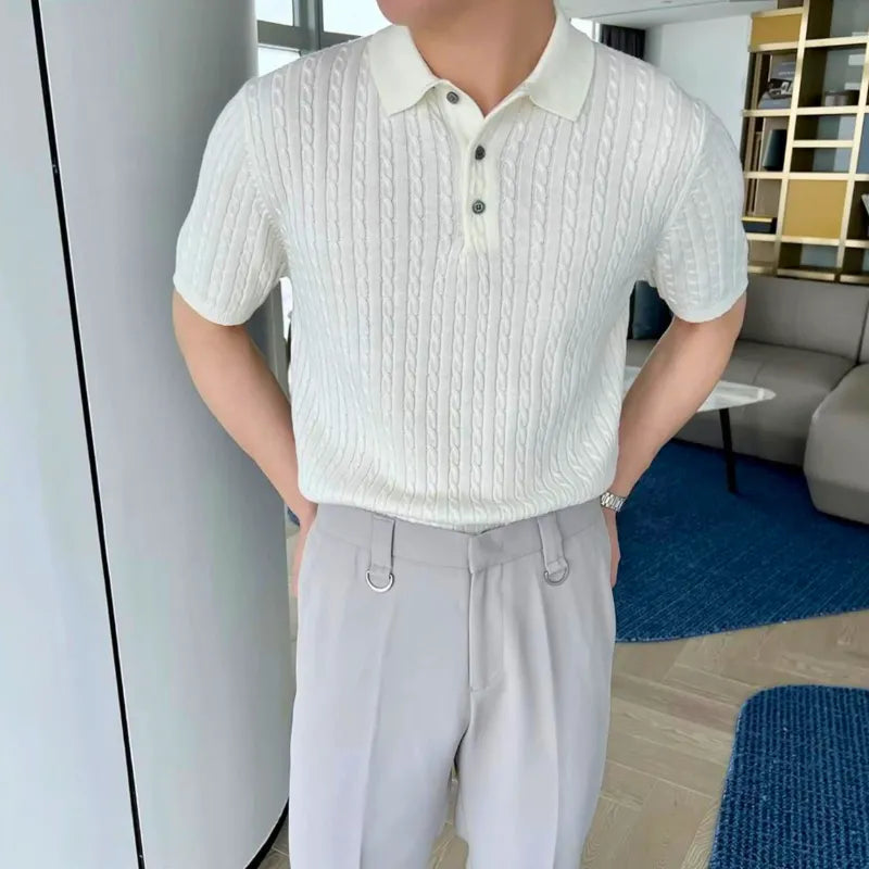 Knitted Twist Polo