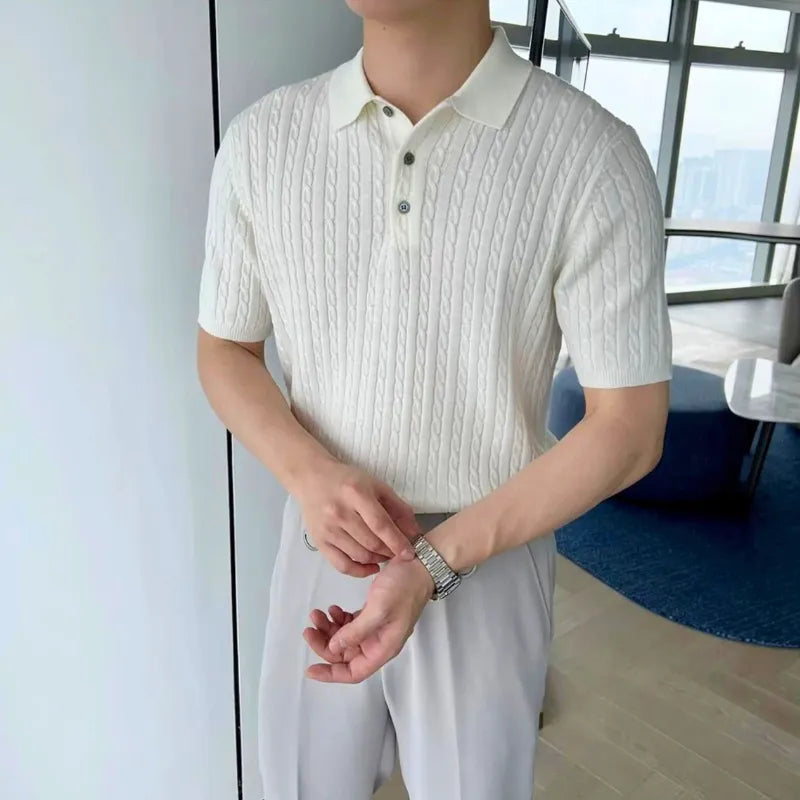 Knitted Twist Polo