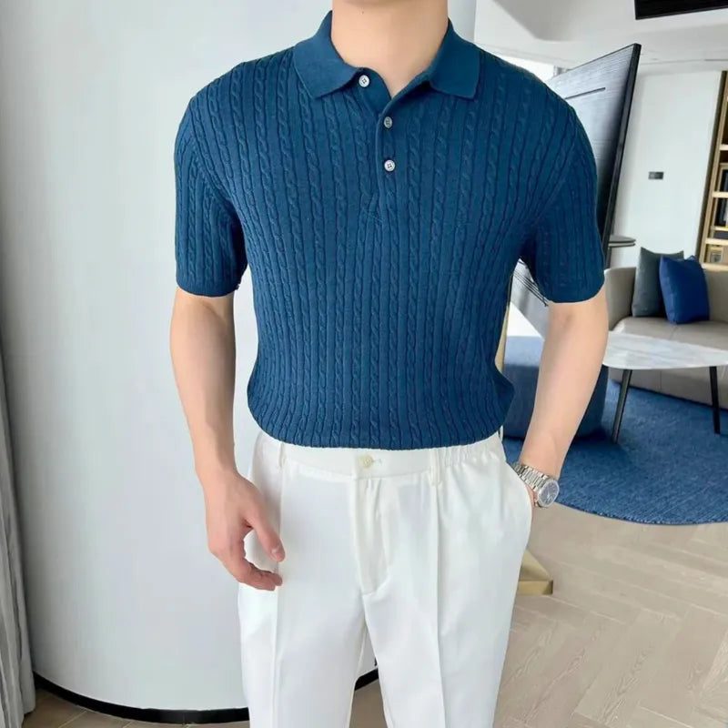 Knitted Twist Polo