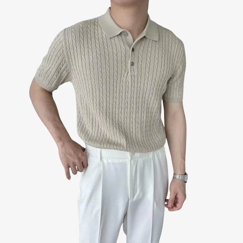 Knitted Twist Polo