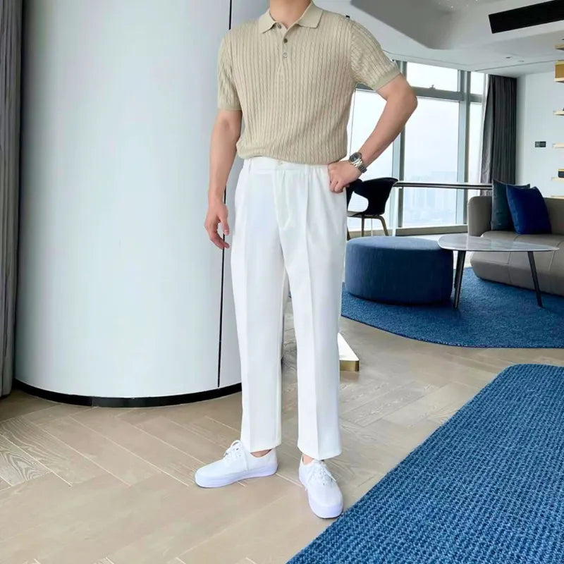 Knitted Twist Polo