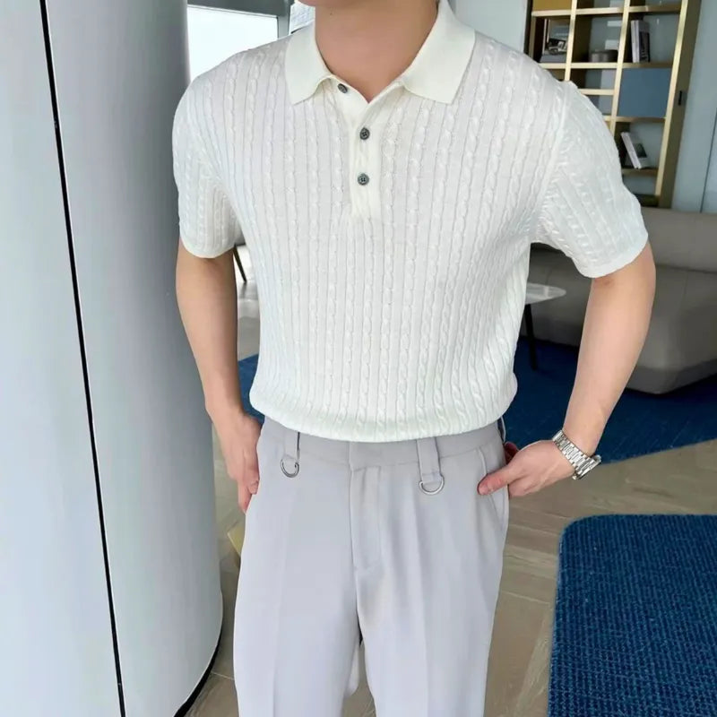 Knitted Twist Polo