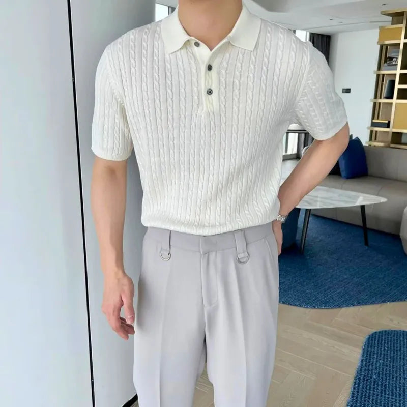 Knitted Twist Polo