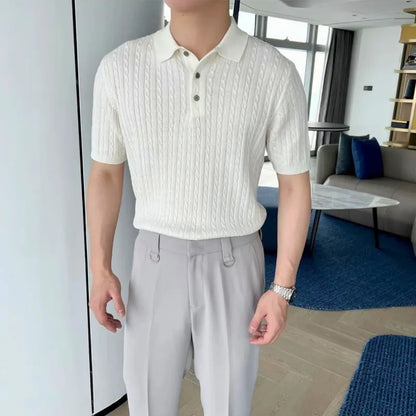 Knitted Twist Polo