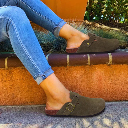 Suede Mules Arch-Support Comfort