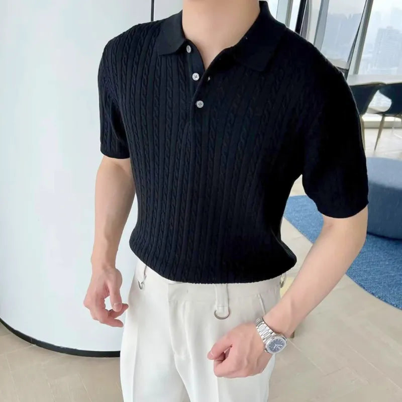 Knitted Twist Polo