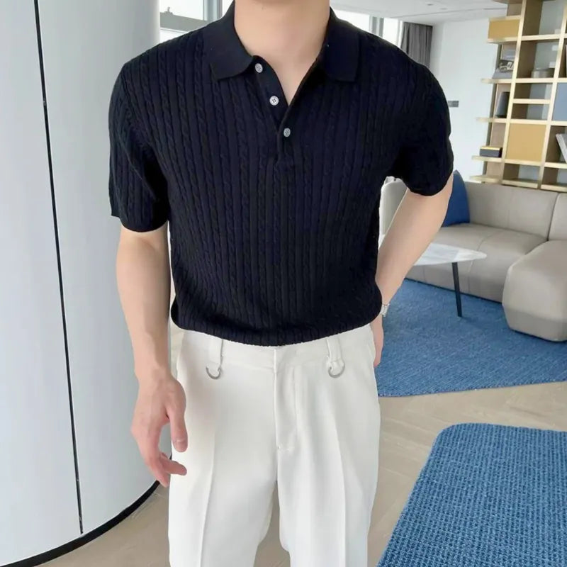 Knitted Twist Polo