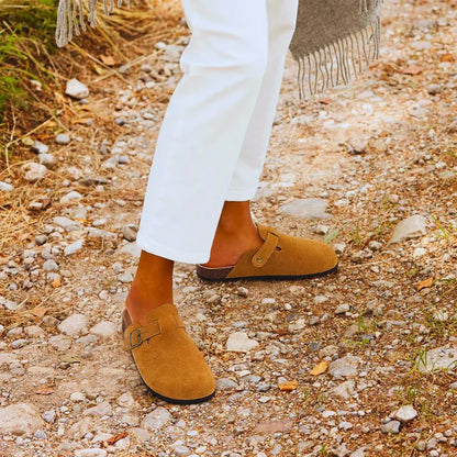 Suede Mules Arch-Support Comfort