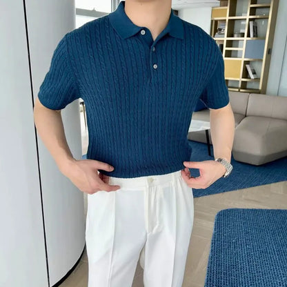 Knitted Twist Polo