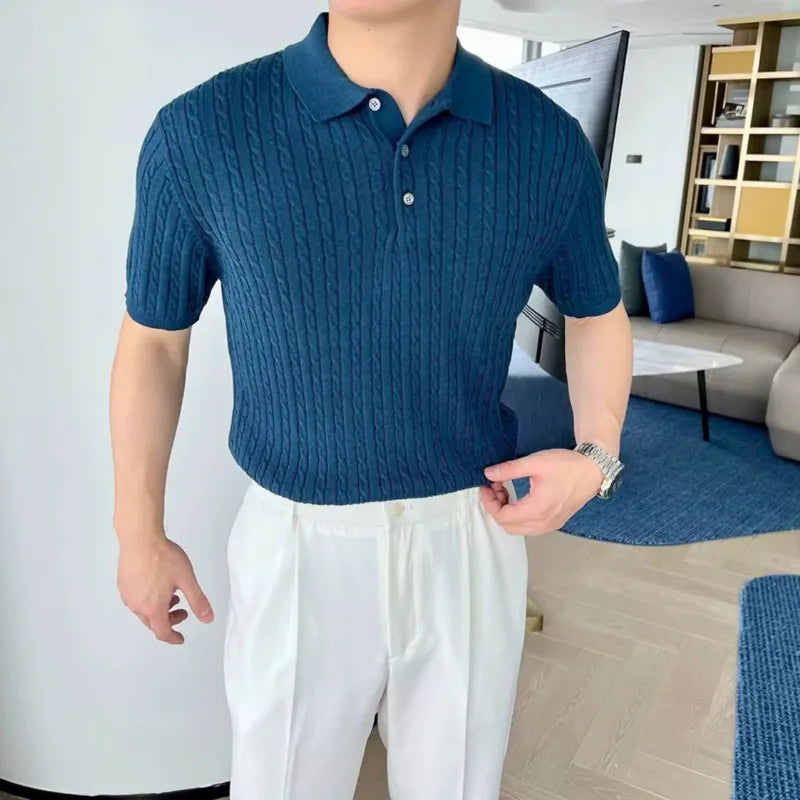 Knitted Twist Polo