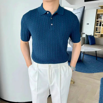Knitted Twist Polo