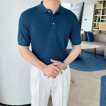 Knitted Twist Polo