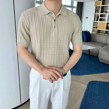 Knitted Twist Polo