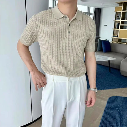 Knitted Twist Polo