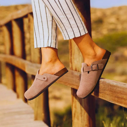 Suede Mules Arch-Support Comfort