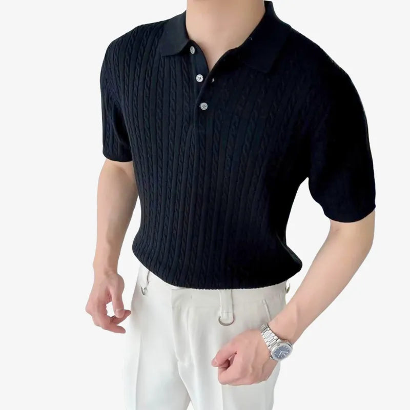 Knitted Twist Polo
