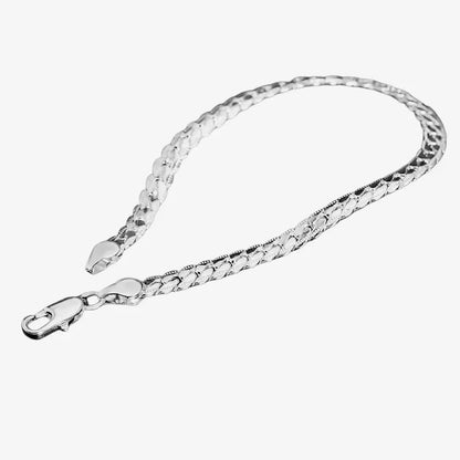 Sterling Flat Chain Bracelet
