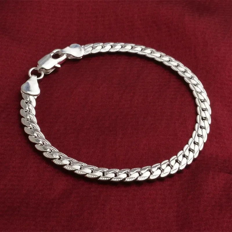 Sterling Flat Chain Bracelet