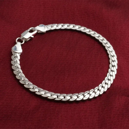 Sterling Flat Chain Bracelet