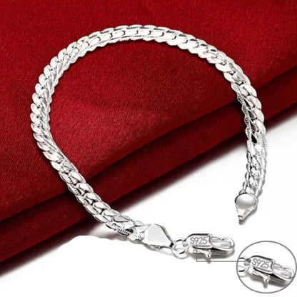 Sterling Flat Chain Bracelet