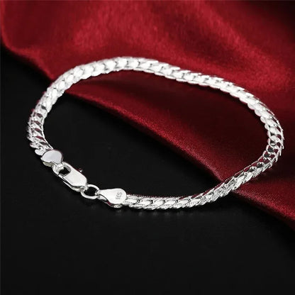 Sterling Flat Chain Bracelet
