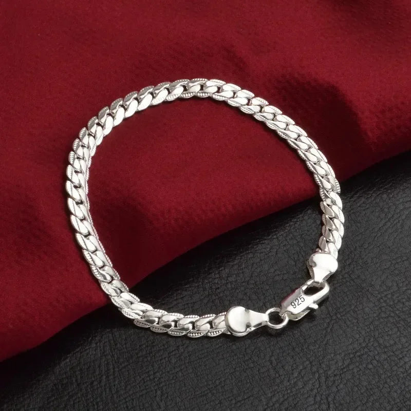 Sterling Flat Chain Bracelet