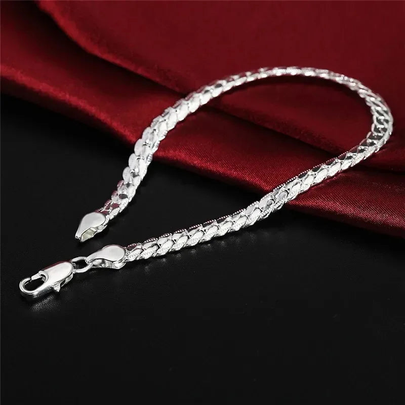 Sterling Flat Chain Bracelet