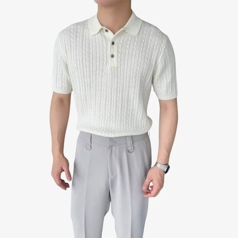 Knitted Twist Polo